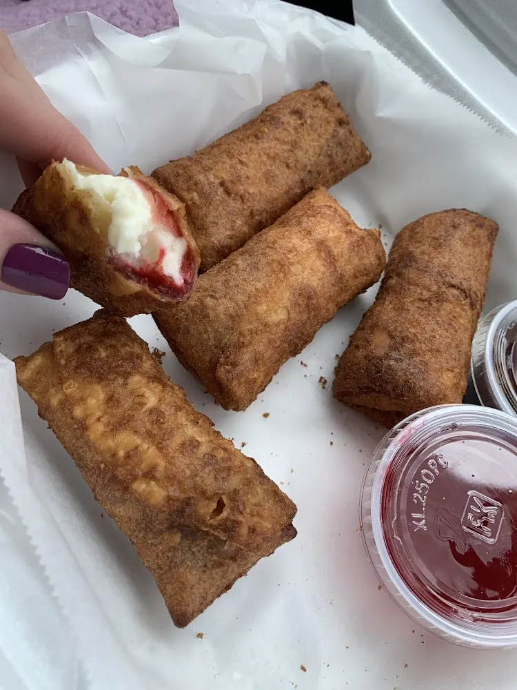 Raspberry Cheese Cake Chimichangas
